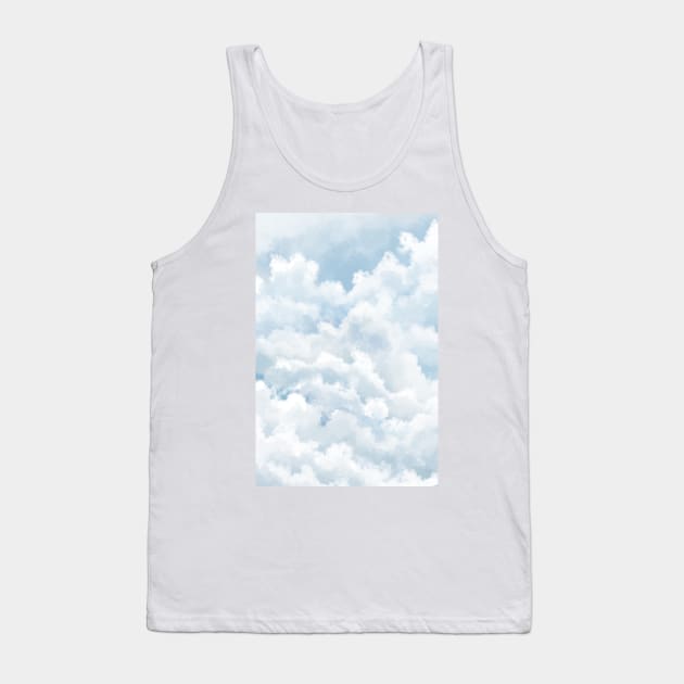 Blue Fluffy Clouds Tank Top by lindepet